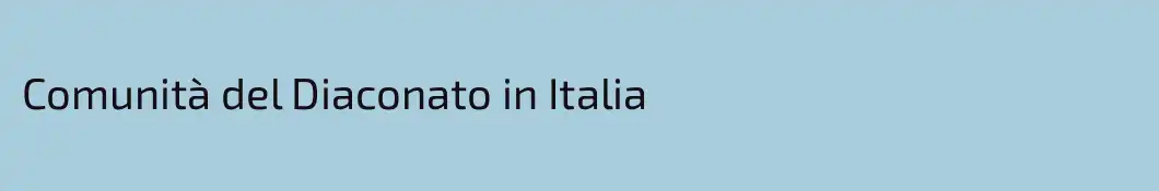 Comunità del Diaconato in Italia